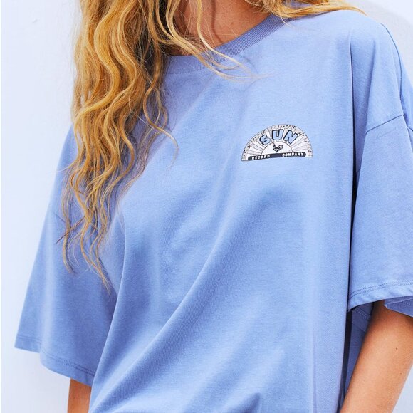 Elvis Presley Blue Moon King of Rock N Roll Official H&M oversized T-Shirt L NWT - Picture 2 of 7